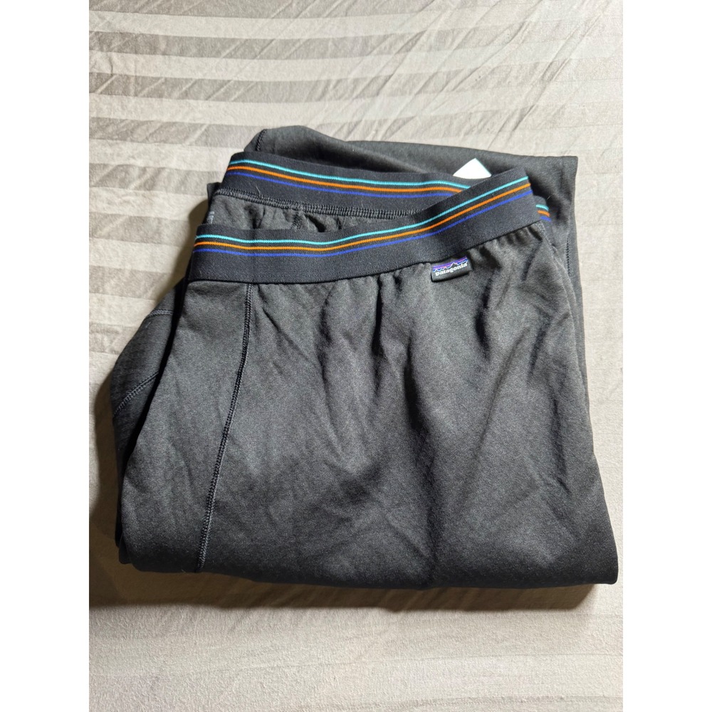 Patagonia Capilene Midweight Baselayer Bottoms Mens XL Grey Leggings 44487‎